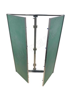 Люк под покраску Хаммер Гиппократ для установки в стену, 2 створки, съёмная перегородка 950*1200 Люк под покраску Хаммер Гиппократ для установки в стену, 2 створки, съёмная перегородка 950*1200