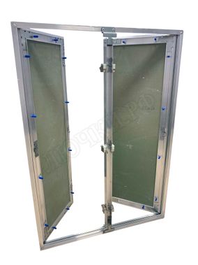 Люк под покраску Хаммер Гиппократ для установки в стену, 2 створки, съёмная перегородка 950*1200 Люк под покраску Хаммер Гиппократ для установки в стену, 2 створки, съёмная перегородка 950*1200