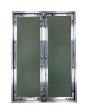 Люк под покраску Хаммер Гиппократ для установки в стену, 2 створки, съёмная перегородка 950*1200 Люк под покраску Хаммер Гиппократ для установки в стену, 2 створки, съёмная перегородка 950*1200