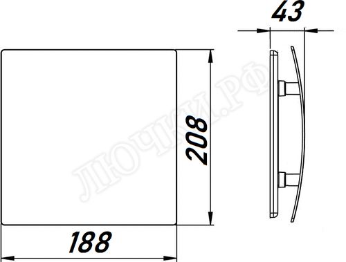Вытяжной вентилятор Awenta System+, Silent, 125, KWS125H, PEH125, Хром, пластик Вытяжной вентилятор Awenta System+, Silent, 125, KWS125H, PEH125, Хром, пластик